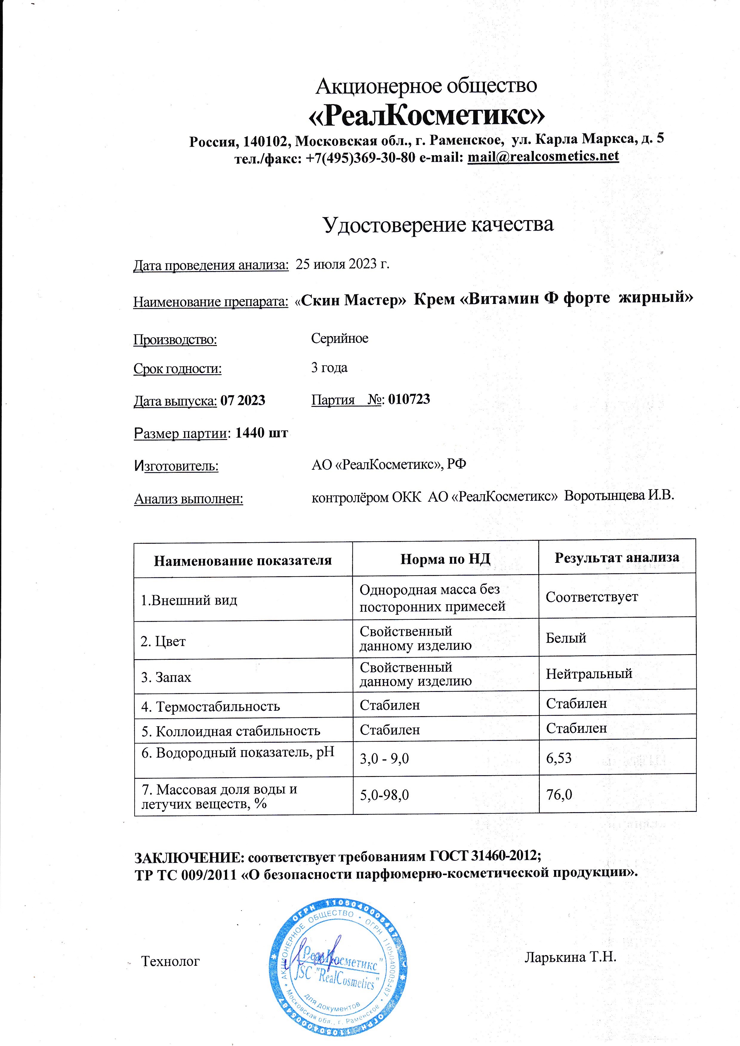 Паспорт №052025